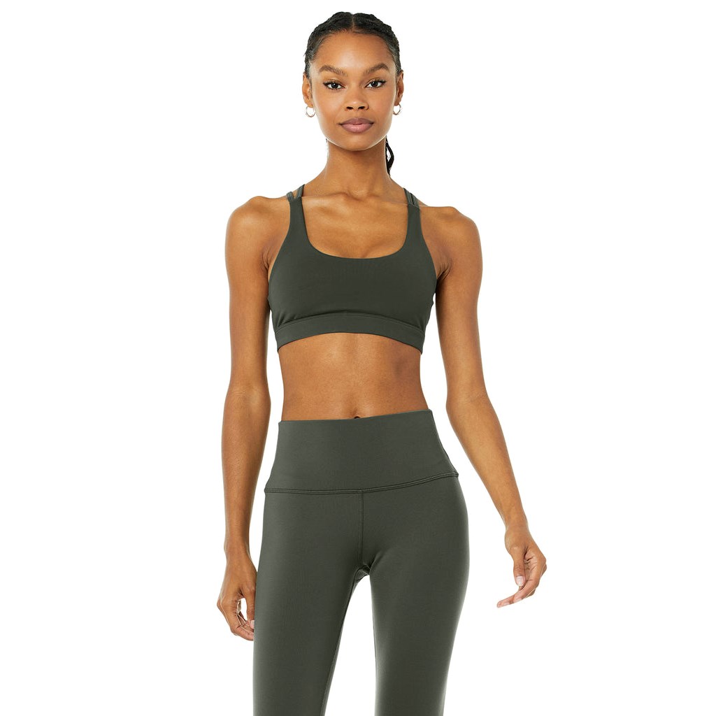Sujetadores Deportivos Alo Yoga Airbrush Suspension Mujer Verdes | KOBW98643