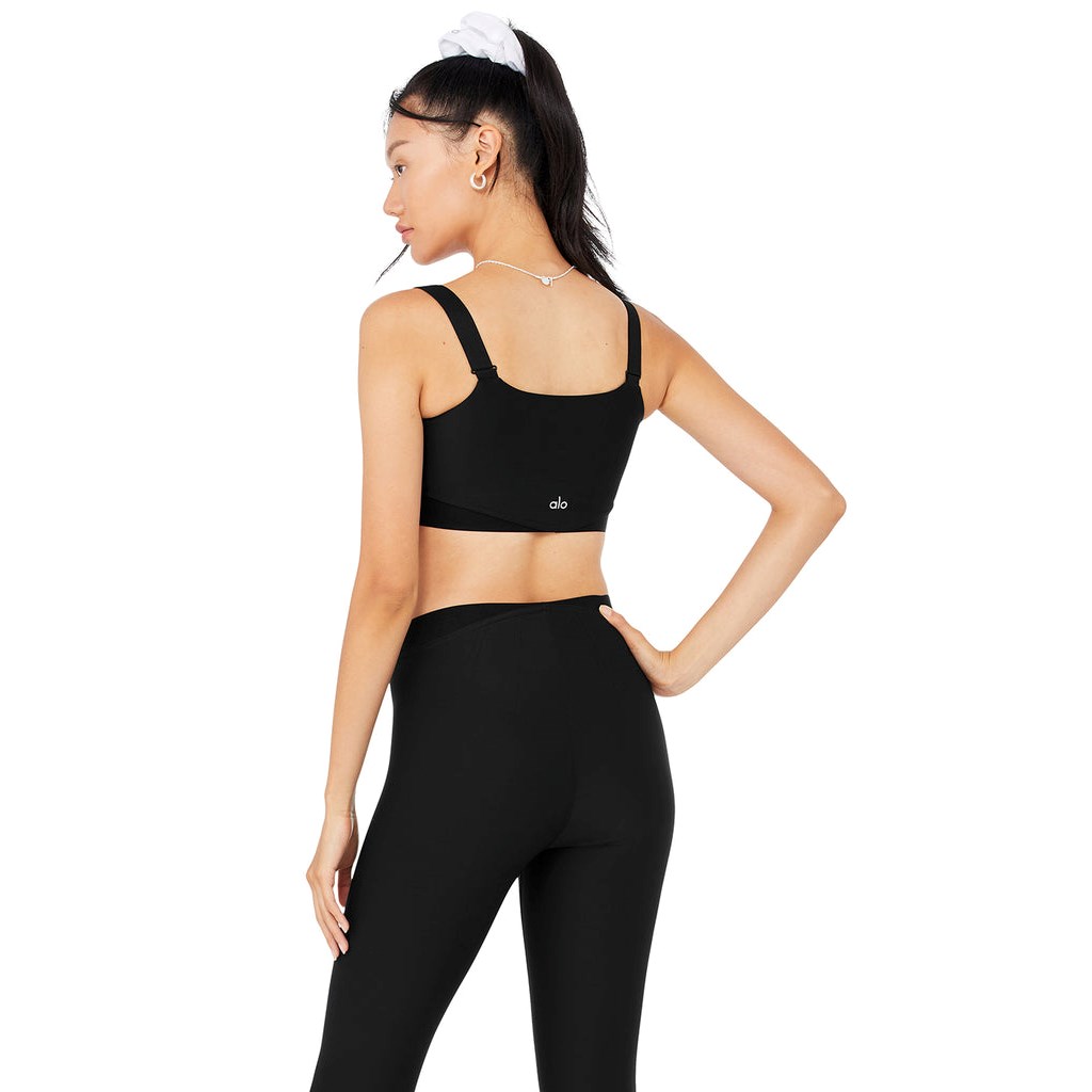 Sujetadores Deportivos Alo Yoga Airlift Corset Mujer Negros | XUPY94768