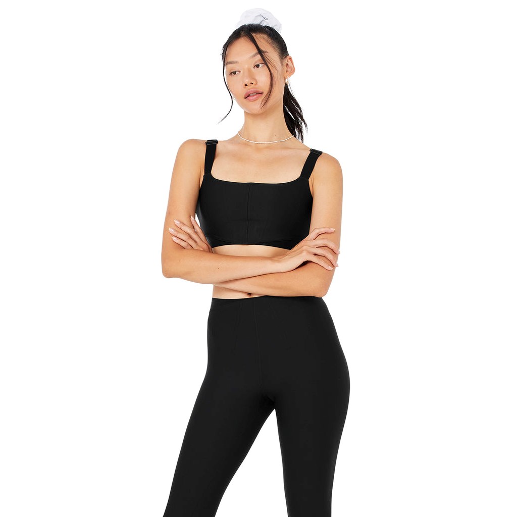 Sujetadores Deportivos Alo Yoga Airlift Corset Mujer Negros | XUPY94768