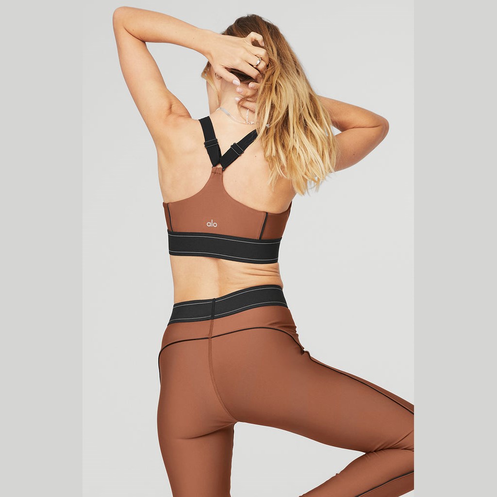 Sujetadores Deportivos Alo Yoga Airlift Suit Up Mujer Marrom | ZDBT24890
