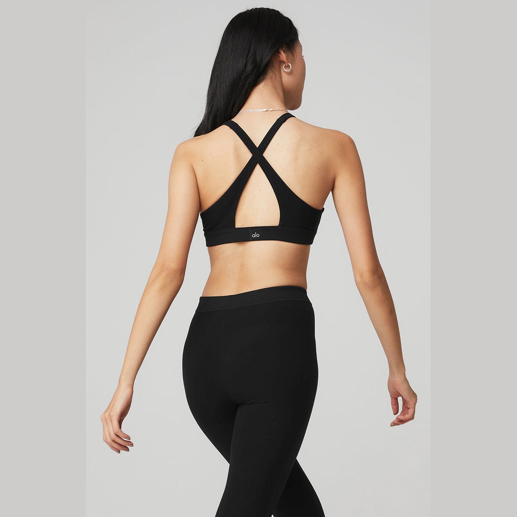 Sujetadores Deportivos Alo Yoga Alosoft Iconic 90's Mujer Negros | HJIQ32195