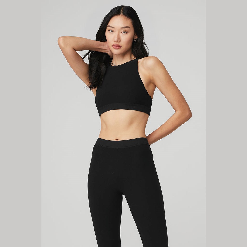 Sujetadores Deportivos Alo Yoga Alosoft Iconic 90\'s Mujer Negros | HJIQ32195