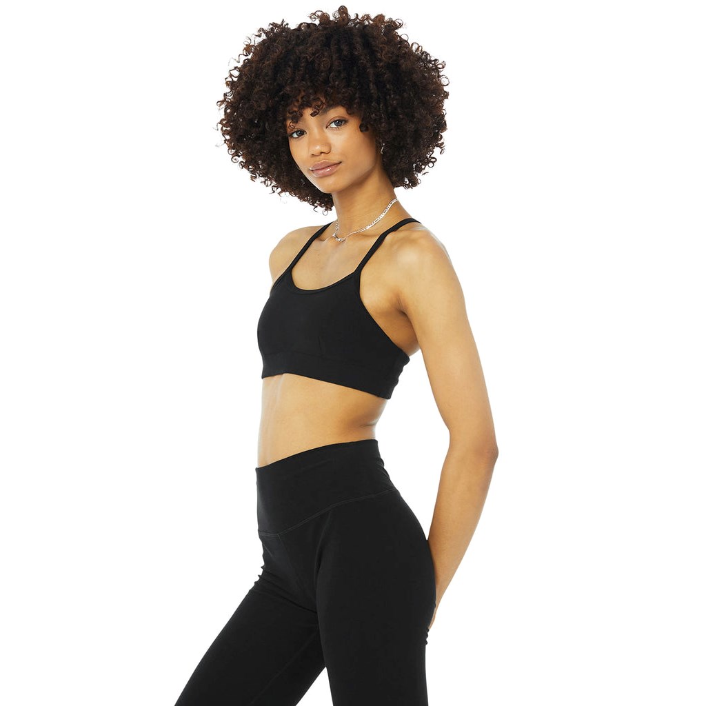 Sujetadores Deportivos Alo Yoga Alosoft Gratitude Mujer Negros | KIAF16348