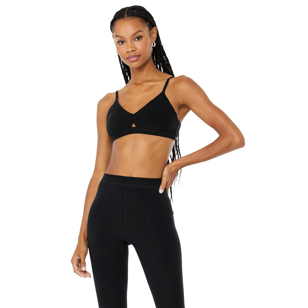 Sujetadores Deportivos Alo Yoga Alosoft Lounge Mujer Negros | LBFS56192