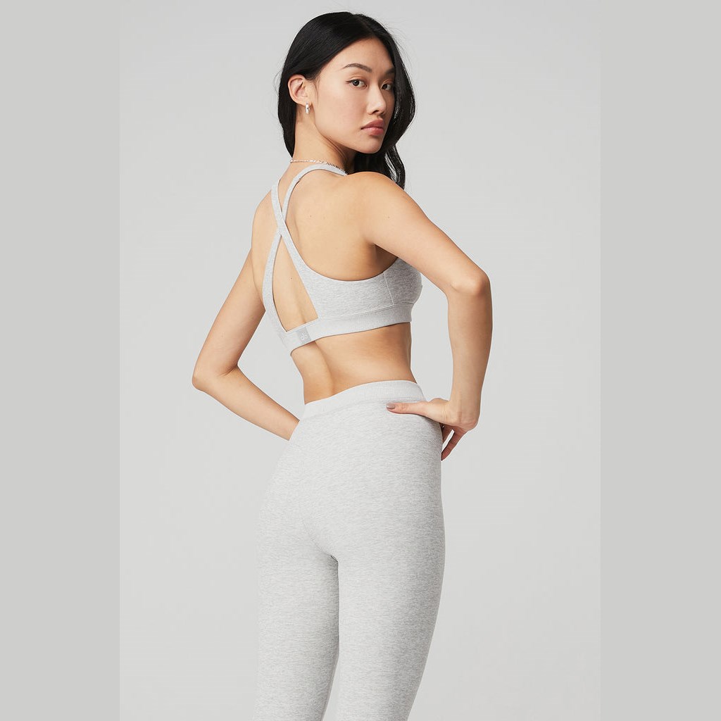 Sujetadores Deportivos Alo Yoga Alosoft Iconic 90's Mujer Grises | NGEK75132