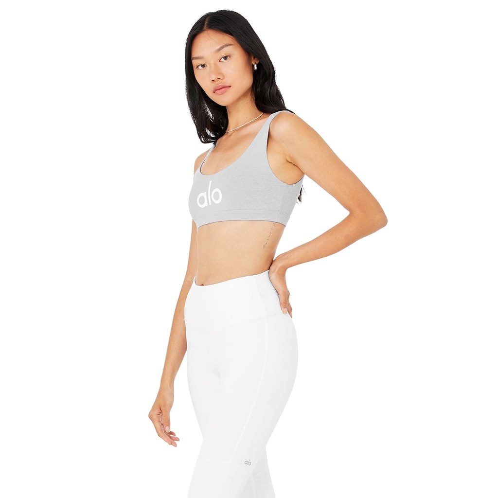 Sujetadores Deportivos Alo Yoga Ambient Logo Mujer Grises | SKLH64173