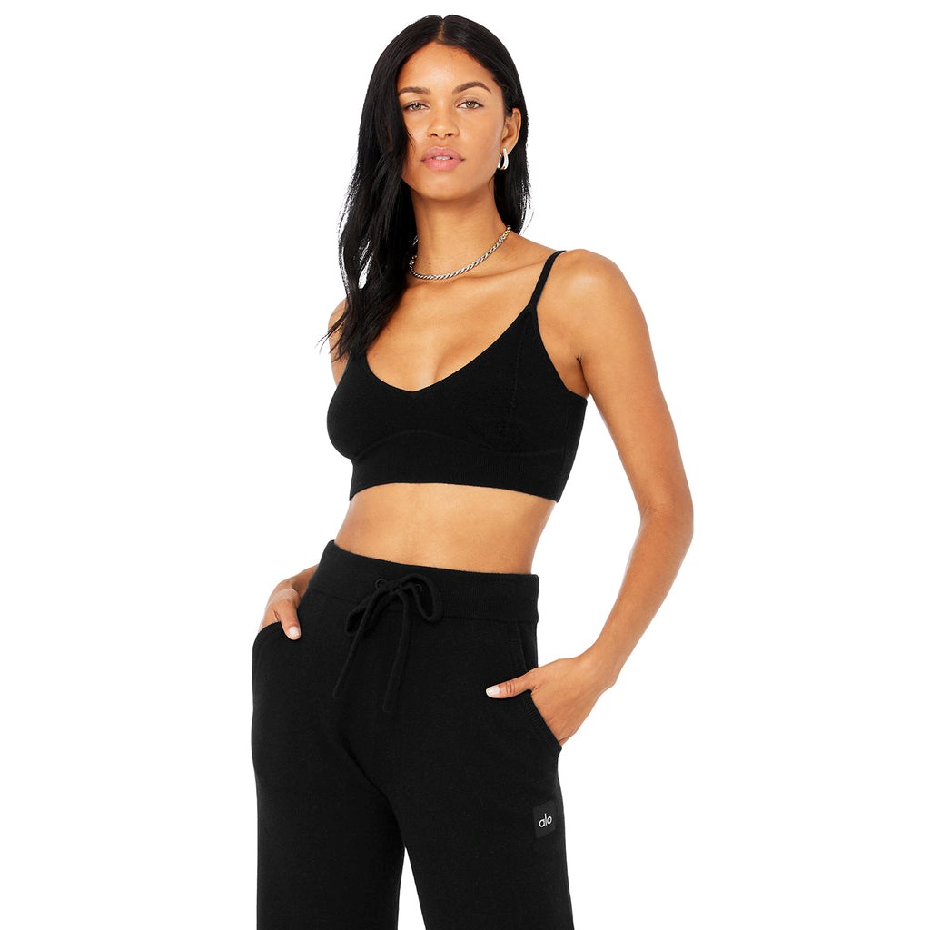 Sujetadores Deportivos Alo Yoga Cashmere Jet Set Mujer Negros | PZTD61208