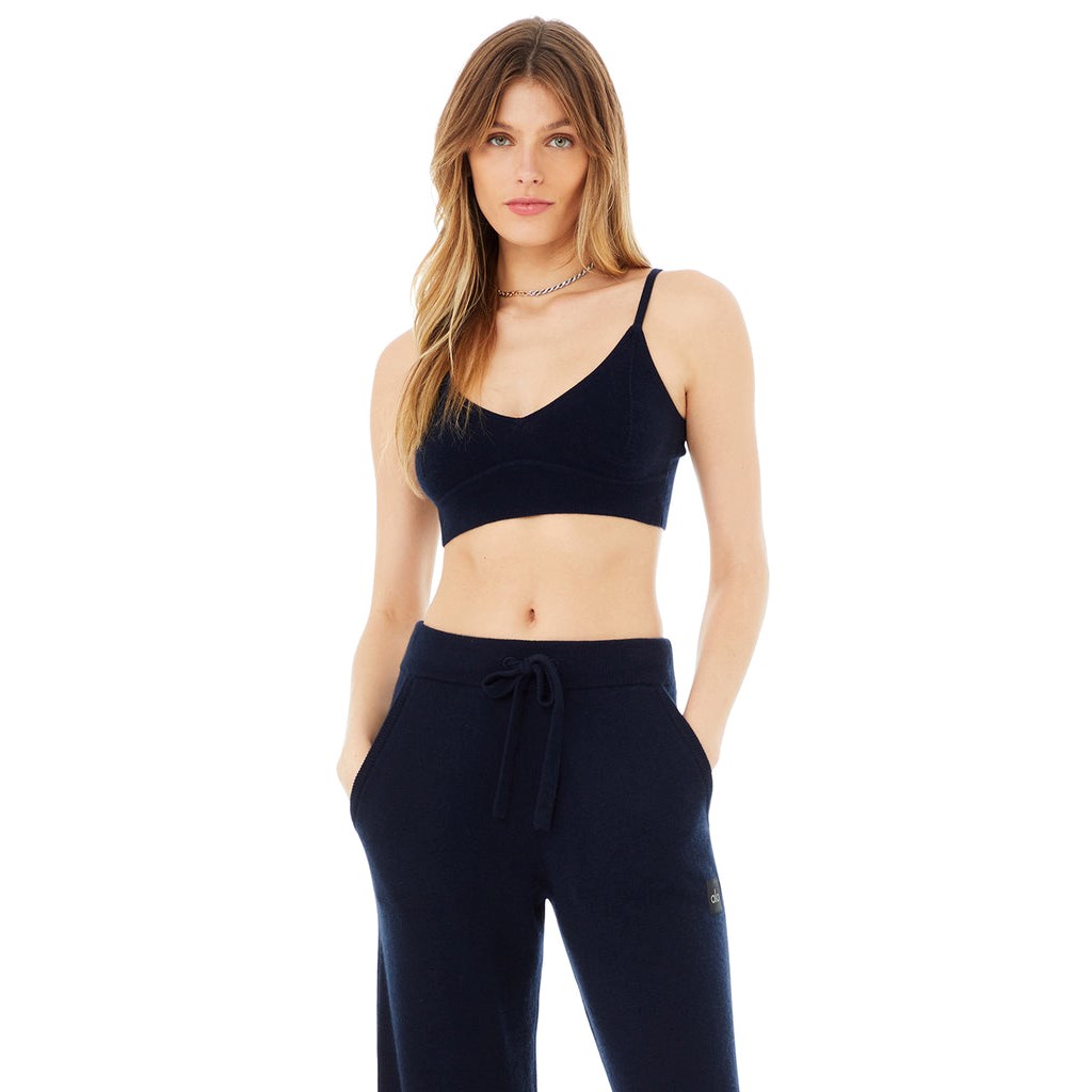 Sujetadores Deportivos Alo Yoga Cashmere Jet Set Mujer Azules | VPHX79463
