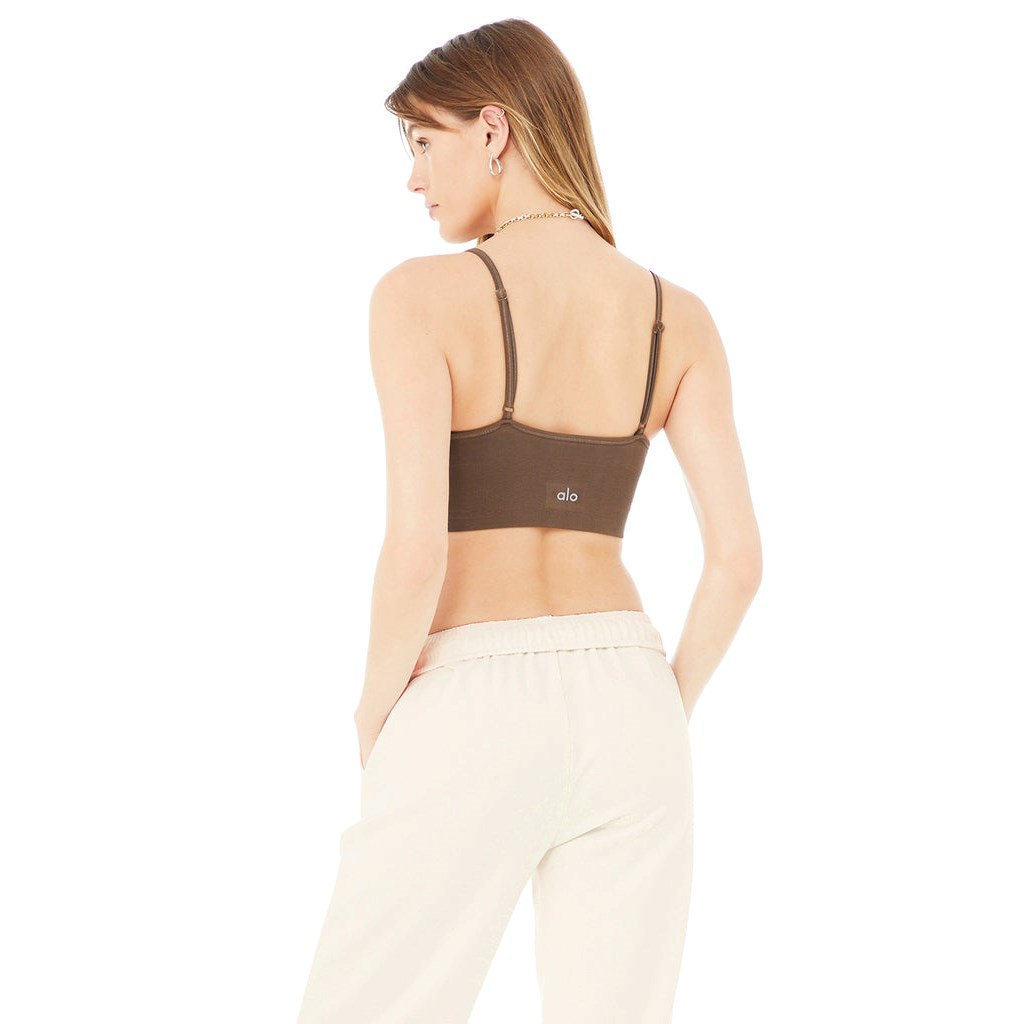 Sujetadores Deportivos Alo Yoga Delight Bralette Mujer Marrom | ZBWU36718