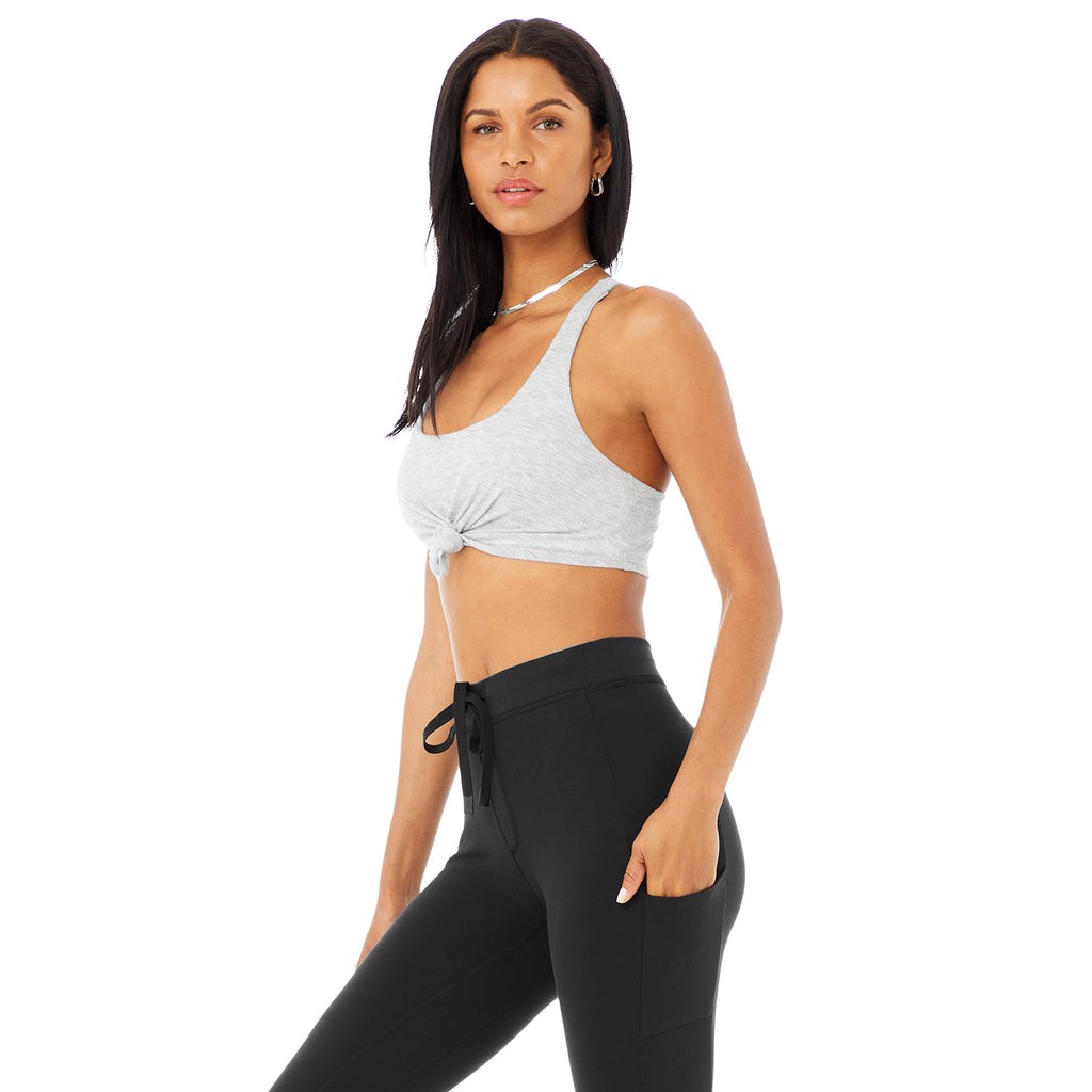 Sujetadores Deportivos Alo Yoga Knot Mujer Grises | CTMK84025