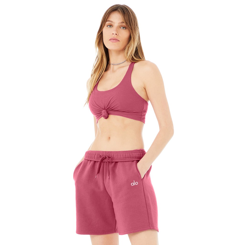 Sujetadores Deportivos Alo Yoga Knot Mujer Rosas | KYCB10573