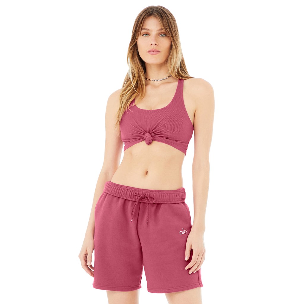 Sujetadores Deportivos Alo Yoga Knot Mujer Rosas | KYCB10573
