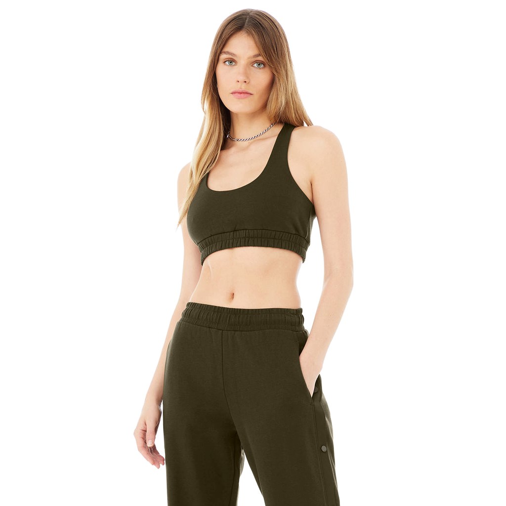 Sujetadores Deportivos Alo Yoga Scoop Neck Sweatshirt Mujer Verdes | ATYN65029