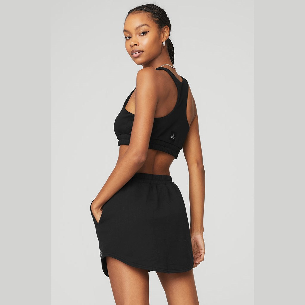 Sujetadores Deportivos Alo Yoga Scoop Neck Sweatshirt Mujer Negros | CZHD24738