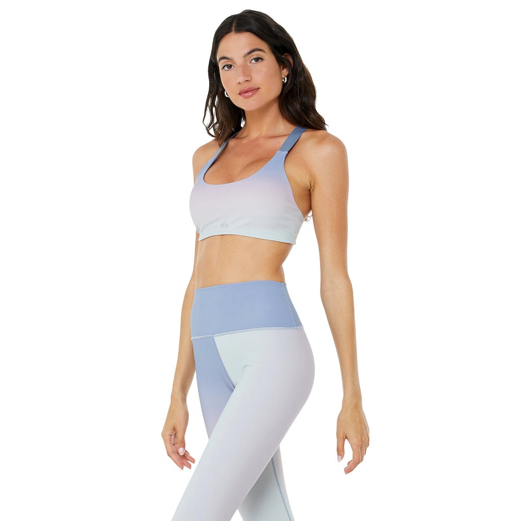Sujetadores Deportivos Alo Yoga Vapor Gradient Dusk Take Charge Mujer Azules | SELG89706