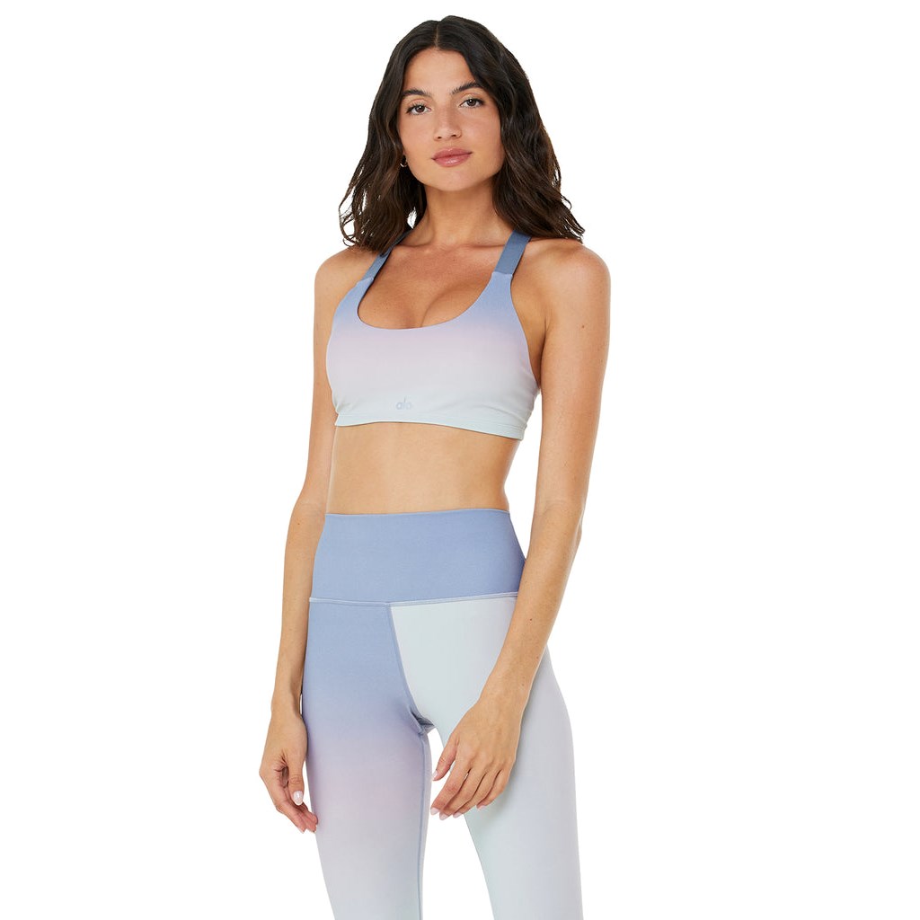 Sujetadores Deportivos Alo Yoga Vapor Gradient Dusk Take Charge Mujer Azules | SELG89706