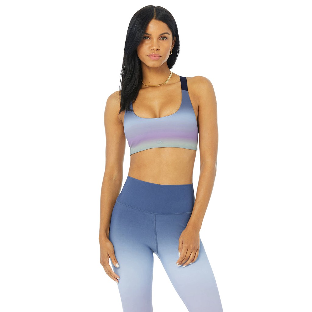 Sujetadores Deportivos Alo Yoga Vapor Gradient Dusk Take Charge Mujer Azules | ZGRD57894