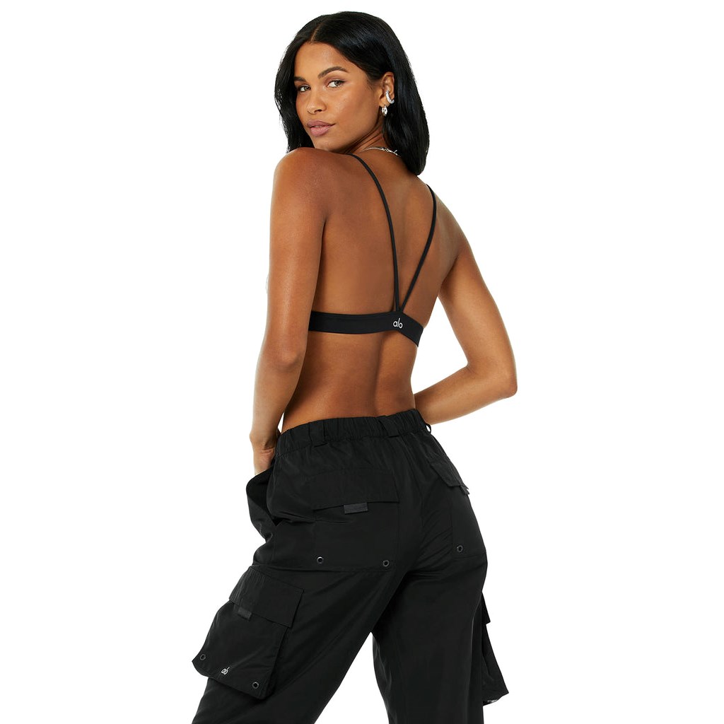 Sujetadores Deportivos Alo Yoga Vinyl Sleek Mujer Negros | MWAQ50684