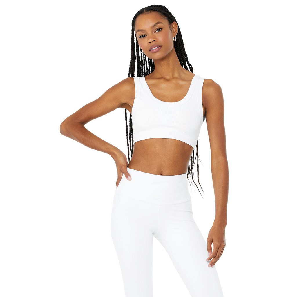 Sujetadores Deportivos Alo Yoga Wellness Mujer Blancos | WKNC02578