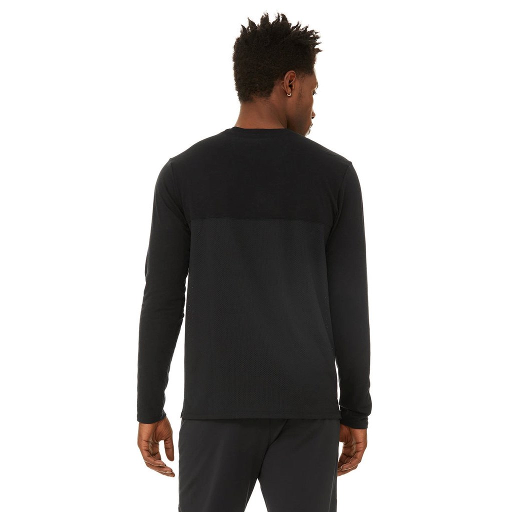 Sweatshirt Alo Yoga Airwave Long Sleeve Hombre Negros | HQVN35827