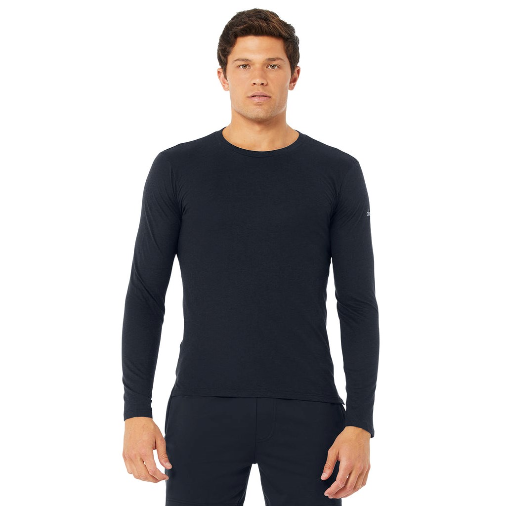 Sweatshirt Alo Yoga Airwave Long Sleeve Hombre Azules | TSCE02534