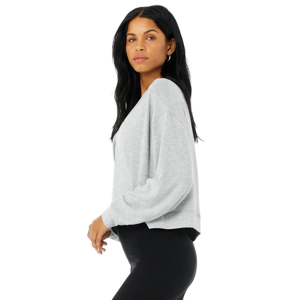 Sweatshirt Alo Yoga Alolux Soho Crop Henley Mujer Grises | YMSD35092