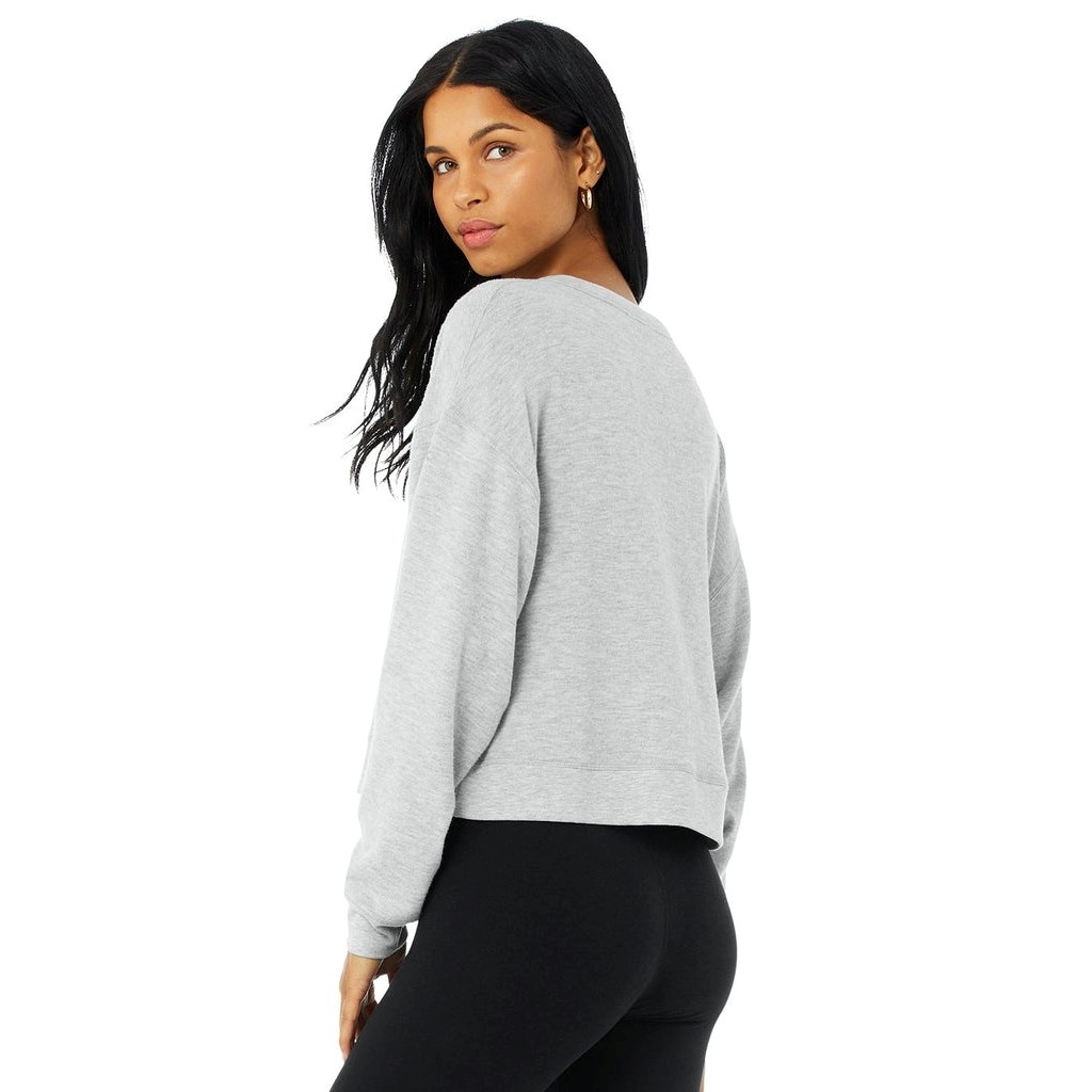 Sweatshirt Alo Yoga Alolux Soho Crop Henley Mujer Grises | YMSD35092