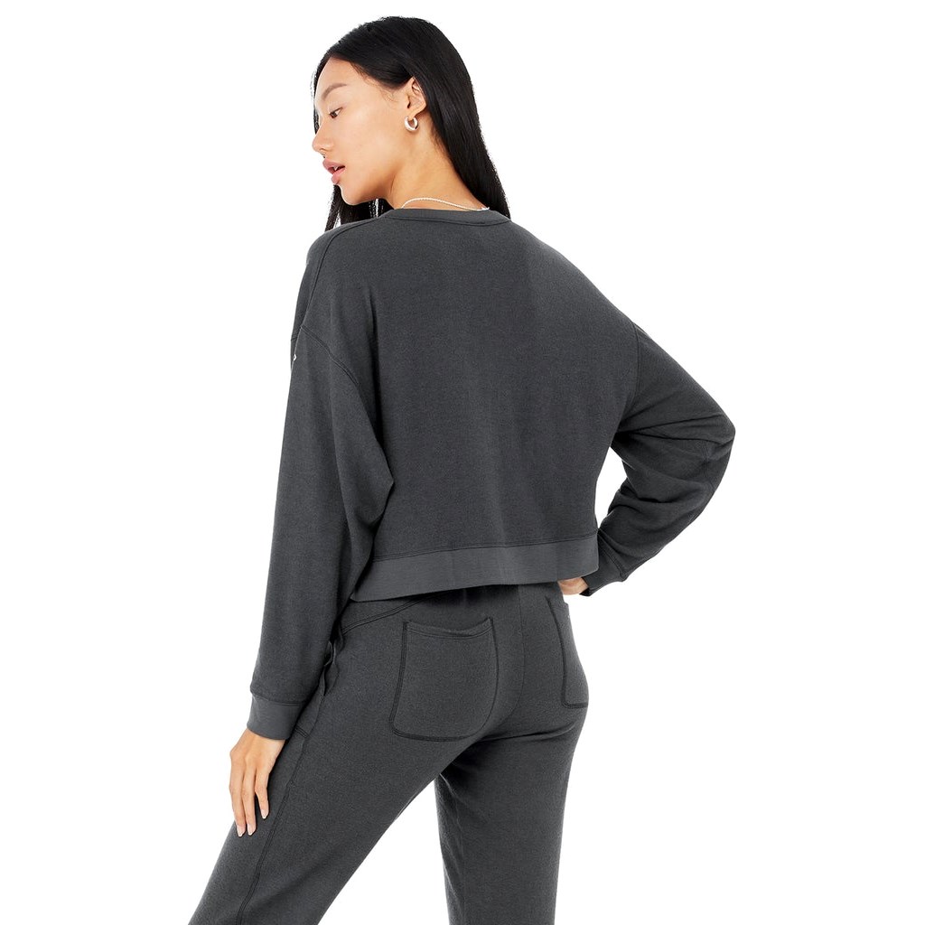 Sweatshirt Alo Yoga Alolux Soho Cropped Henley Mujer Grises | HXWJ35687