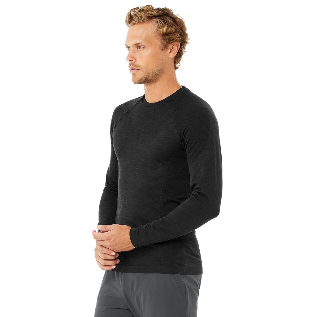 Sweatshirt Alo Yoga Amplify Seamless Long Sleeve Hombre Negros | FPUI27540