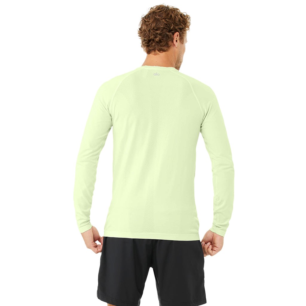 Sweatshirt Alo Yoga Amplify Seamless Long Sleeve Hombre Verdes | RUTH82561