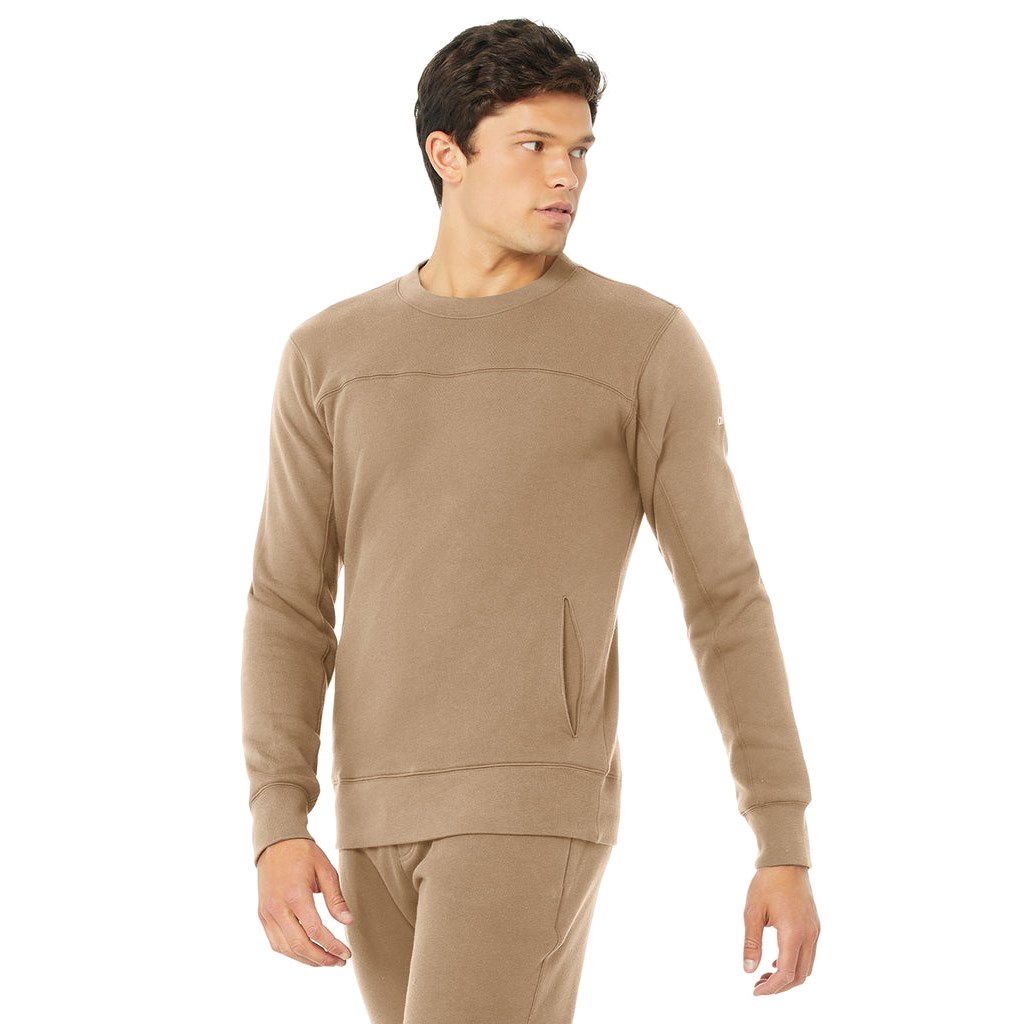 Sweatshirt Alo Yoga Base Long Sleeve Hombre Beige | CNZK85632