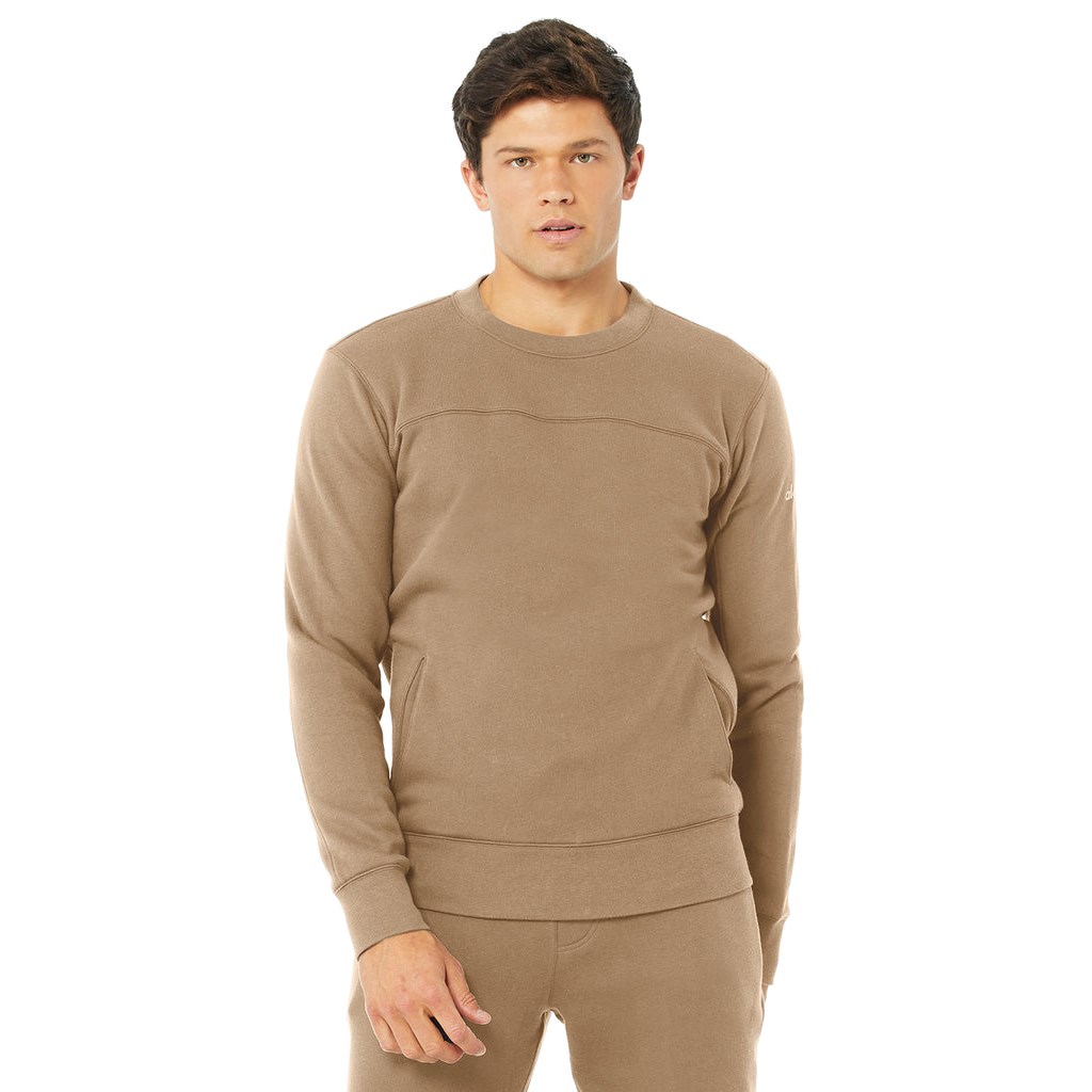Sweatshirt Alo Yoga Base Long Sleeve Hombre Beige | CNZK85632