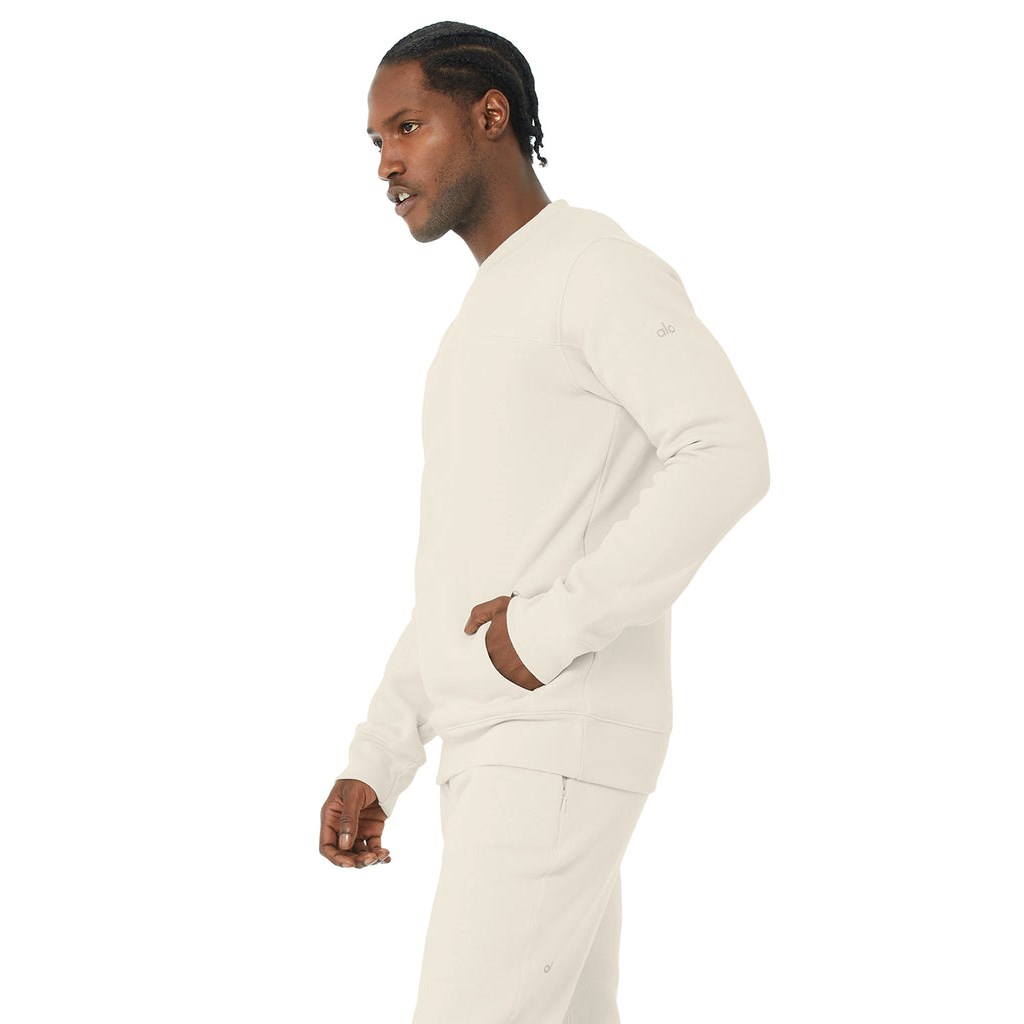 Sweatshirt Alo Yoga Base Long Sleeve Hombre Beige | DHPV03259