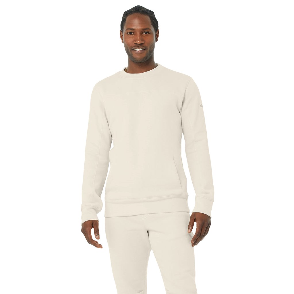 Sweatshirt Alo Yoga Base Long Sleeve Hombre Beige | DHPV03259
