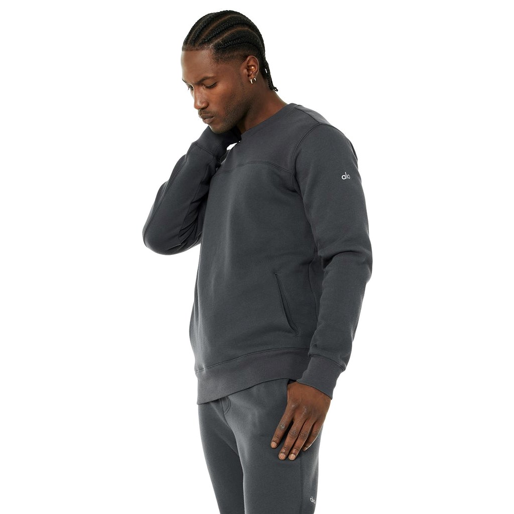 Sweatshirt Alo Yoga Base Long Sleeve Hombre Grises | MCGH48753