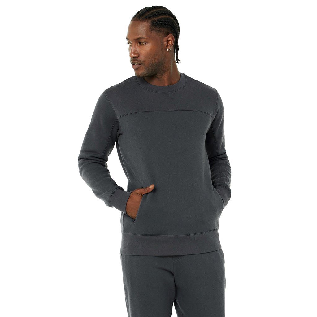 Sweatshirt Alo Yoga Base Long Sleeve Hombre Grises | MCGH48753