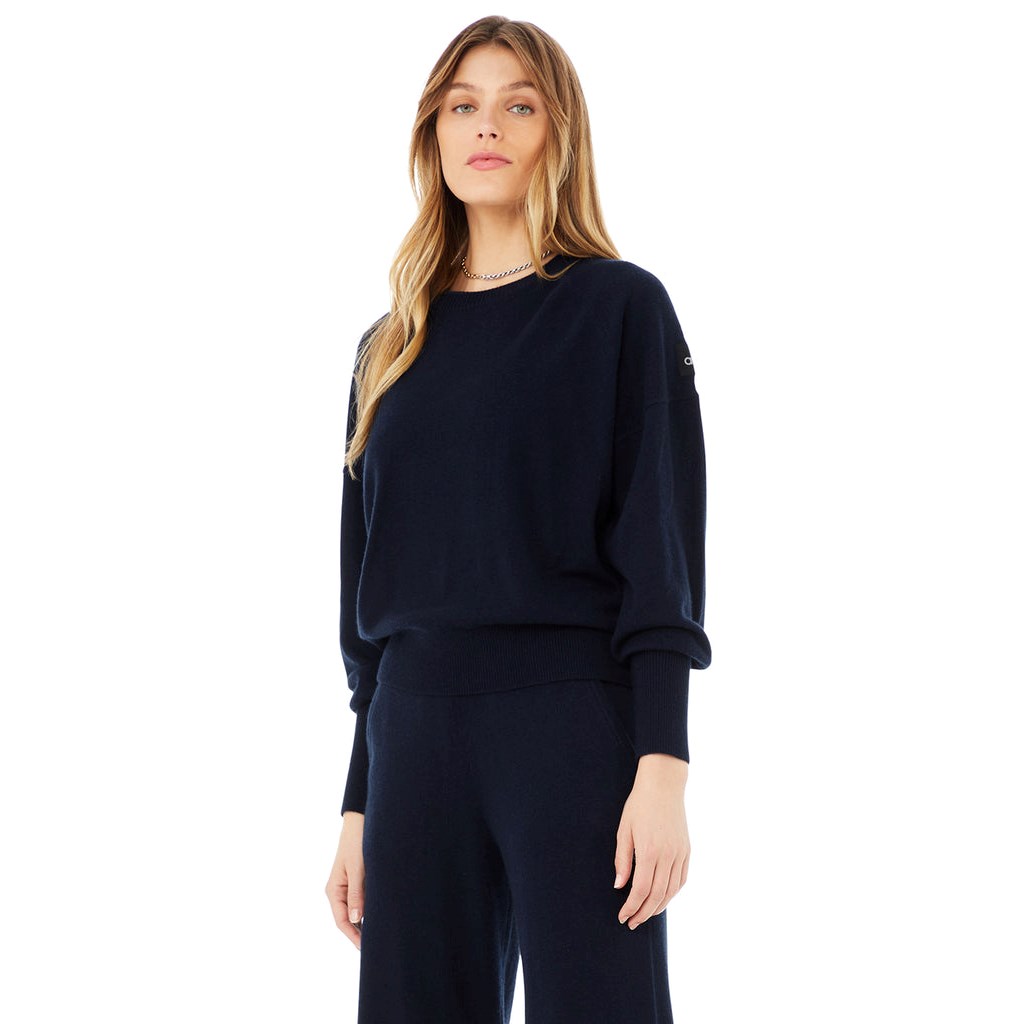 Sweatshirt Alo Yoga Cashmere Jet Set Crew Mujer Azules | FXGV59107