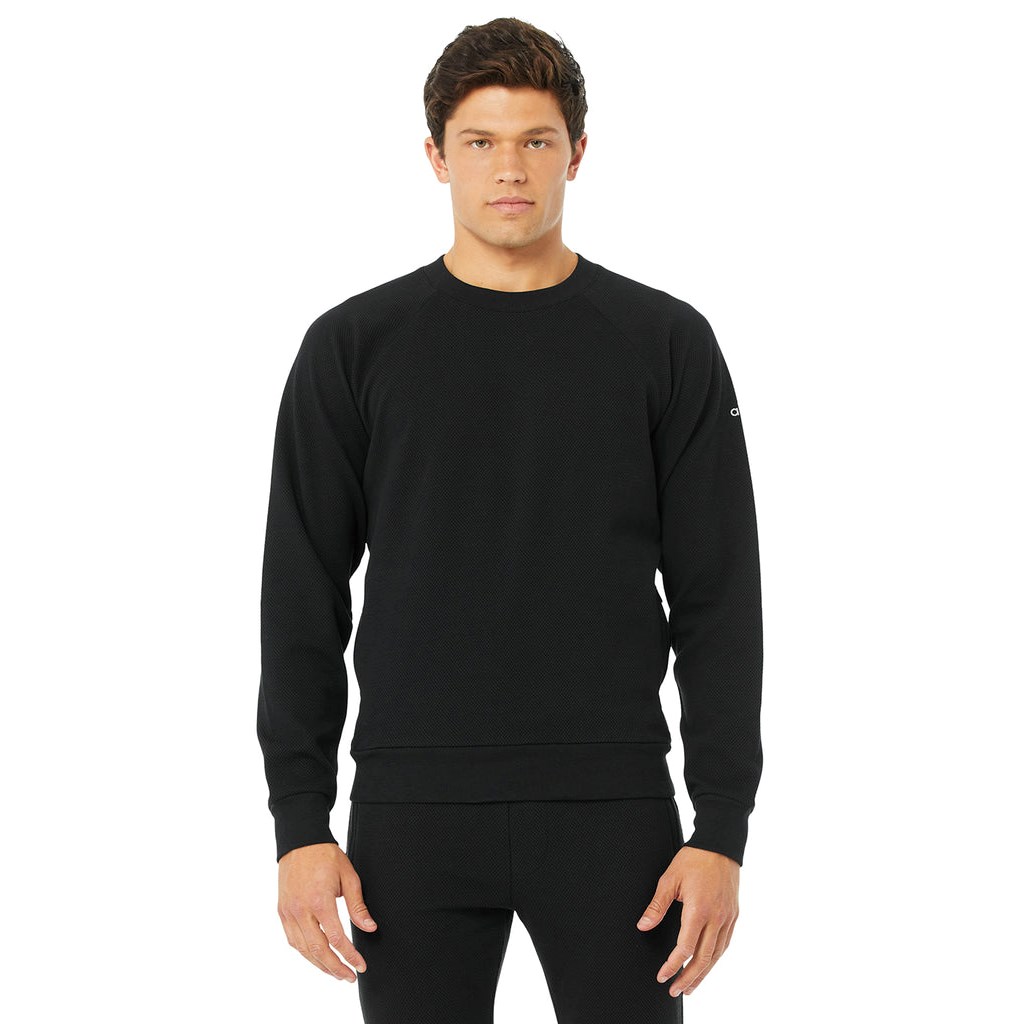 Sweatshirt Alo Yoga Impel Long Sleeve Hombre Negros | KQDE91583