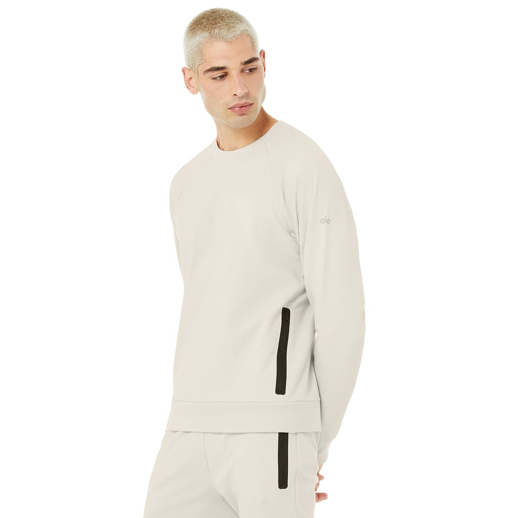Sweatshirt Alo Yoga Impel Long Sleeve Hombre Beige | POZF03875