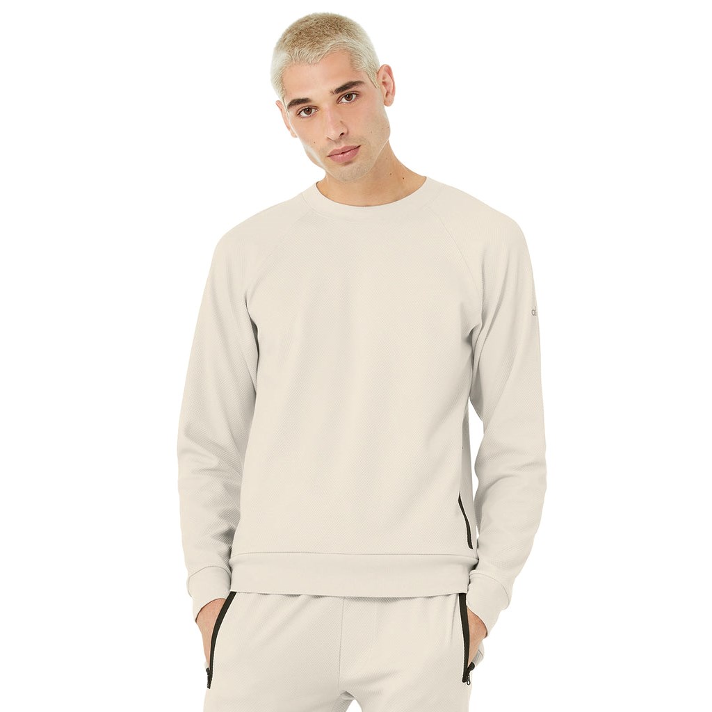 Sweatshirt Alo Yoga Impel Long Sleeve Hombre Beige | POZF03875