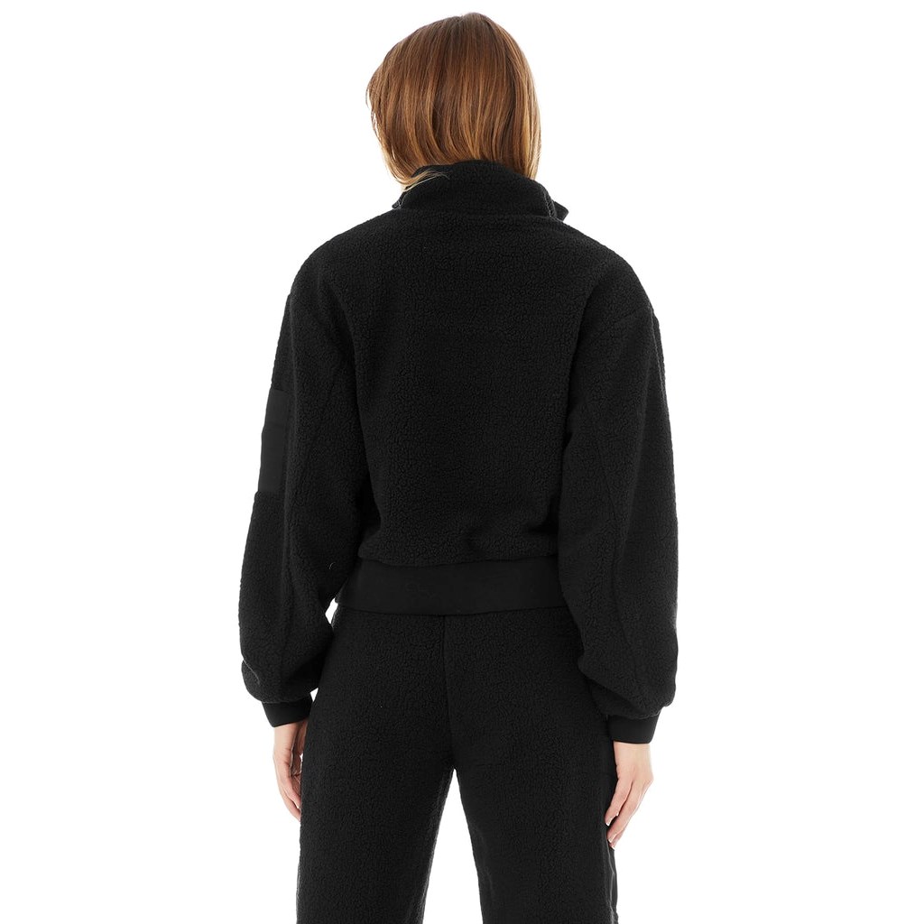 Sweatshirt Alo Yoga Micro Sherpa Solstice Coverup Mujer Negros | CGQI73168