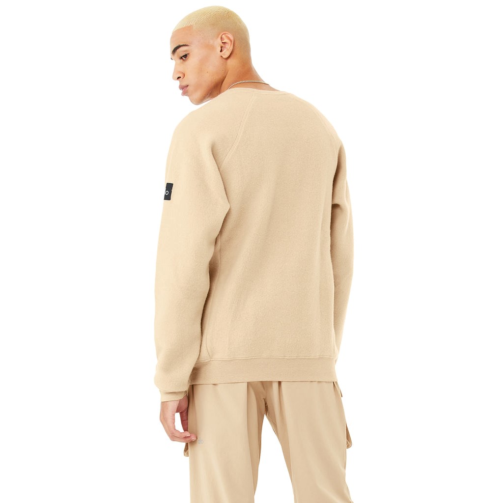 Sweatshirt Alo Yoga Triumph Crew Neck Hombre Beige | AMXJ24673