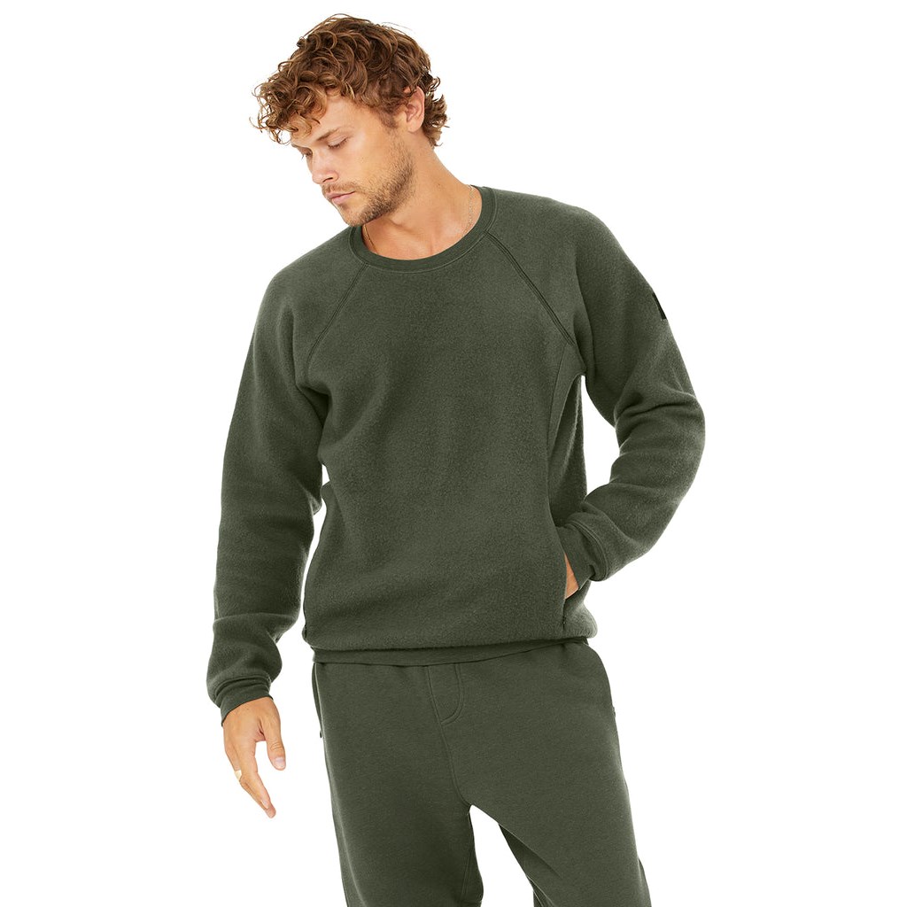 Sweatshirt Alo Yoga Triumph Crew Neck Hombre Verdes | SBCG28045