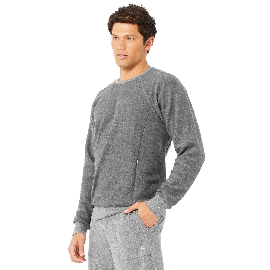 Sweatshirt Alo Yoga Triumph Crew Neck Long Sleeve Hombre Grises | QLGB24863