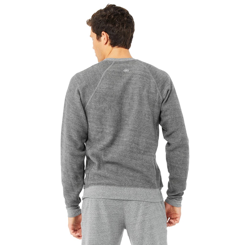 Sweatshirt Alo Yoga Triumph Crew Neck Long Sleeve Hombre Grises | QLGB24863