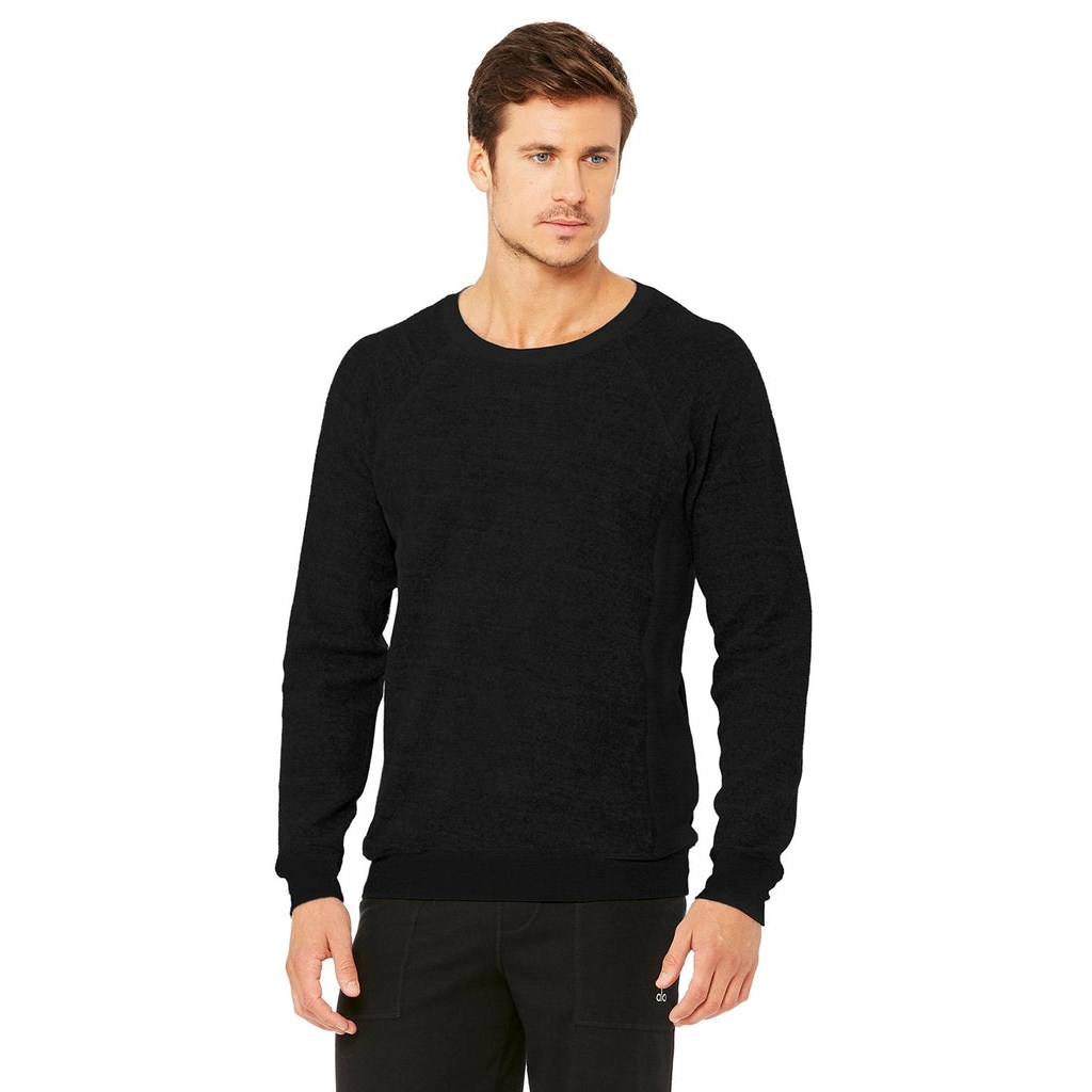 Sweatshirt Alo Yoga Triumph Crew Neck Long Sleeve Hombre Negros | TAZE92074