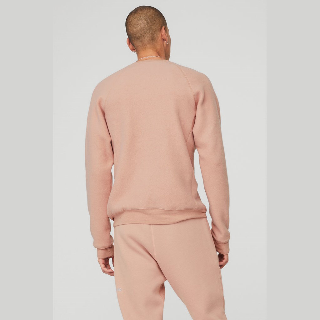 Sweatshirt Alo Yoga Triumph Crew Neck Long Sleeve Hombre Rosas | XGFQ25491