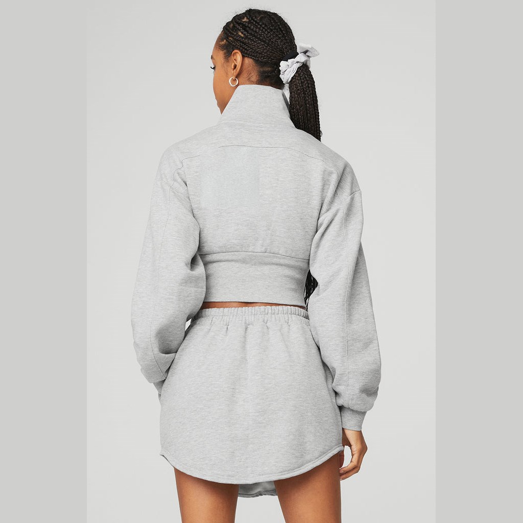 Sweatshirt Alo Yoga Vixen Fleece 1/4 Zip Mujer Grises | DQKE64189