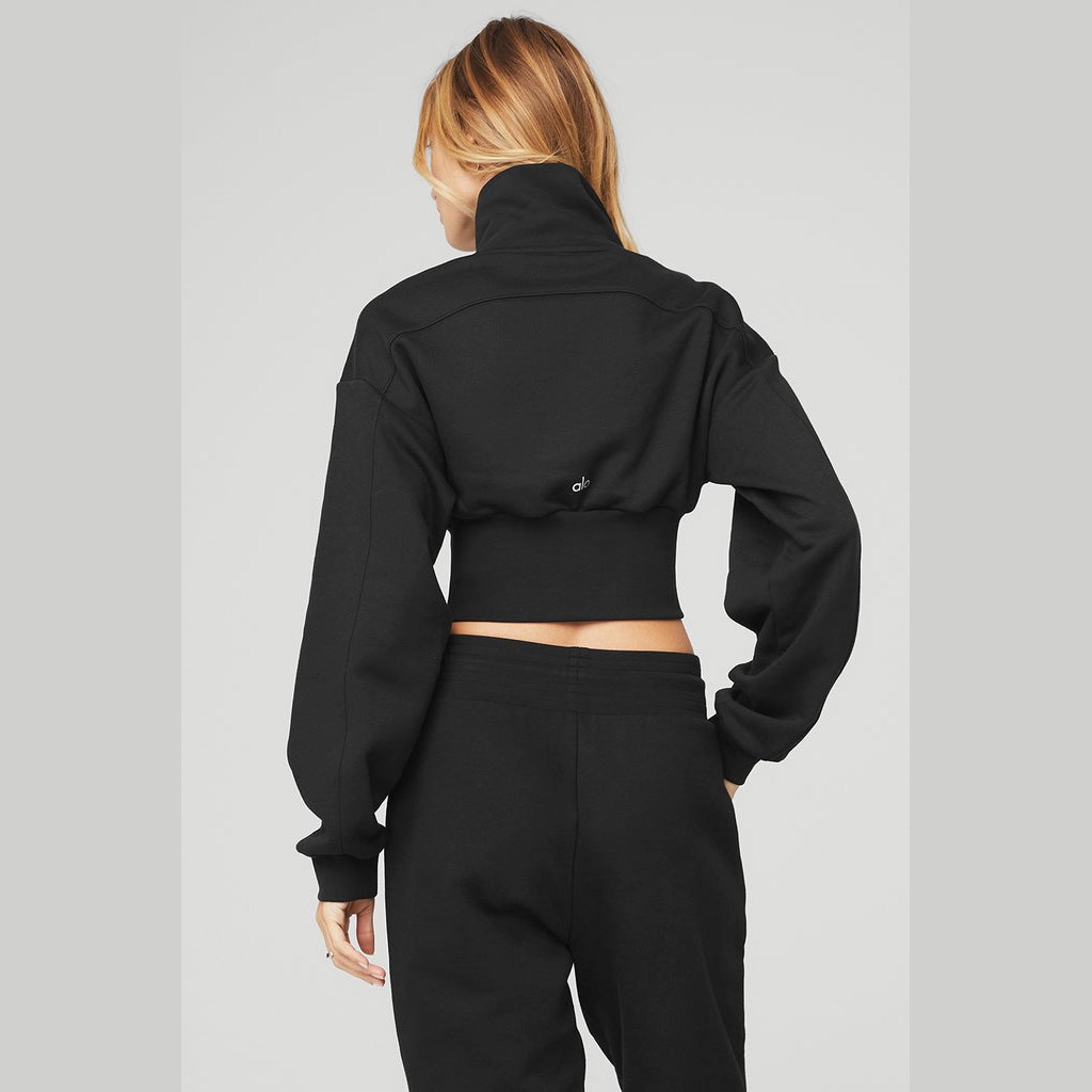 Sweatshirt Alo Yoga Vixen Fleece 1/4 Zip Mujer Negros | JANK43890