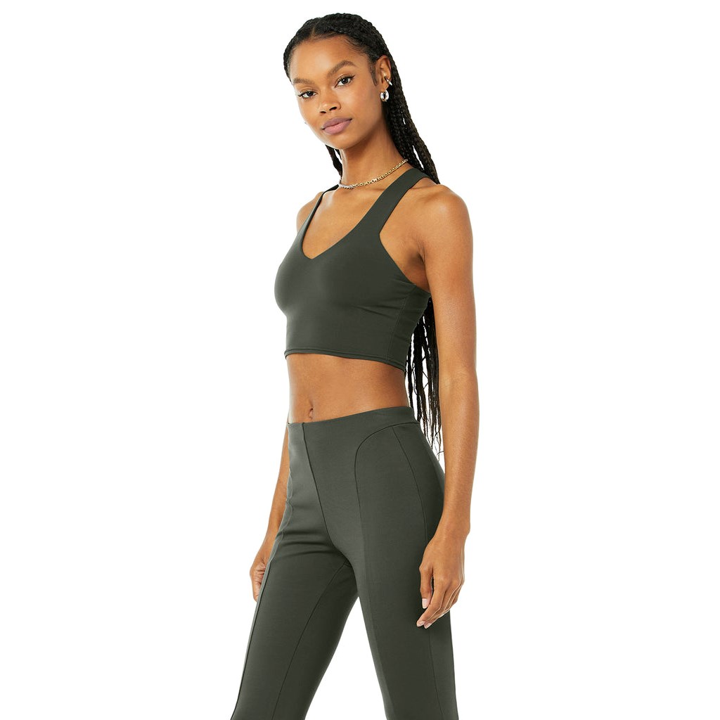 Tank Top Alo Yoga Airbrush Real Mujer Verdes | TSYR12307
